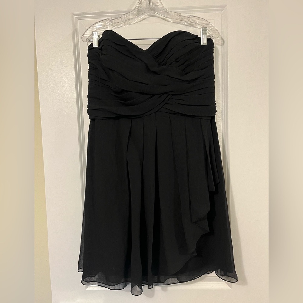 Short black strapless dress - Davids Bridal - size 14